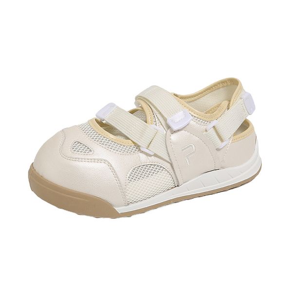 Little White Shoes Female Velcro Female Student Casual Through The Net Versatile Board Shoes Street Shot_vogvips.com
