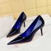 Patent Leather High Heels Women's Shoes Thin Heels Shallow Mouth Pointed Commuter High Heels Single Shoes_vogvips.com