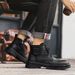 European Warm Series Large Size 45 Martin 2025 Autumn Winter Work Casual British Leather Boots Men's Fleece Lined Warm Trendy_vogvips.com