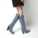 Chunky Heel Western Cowboy Pointed Toe Over-the-Knee Long Plus Size Riding Boots_vogvips.com