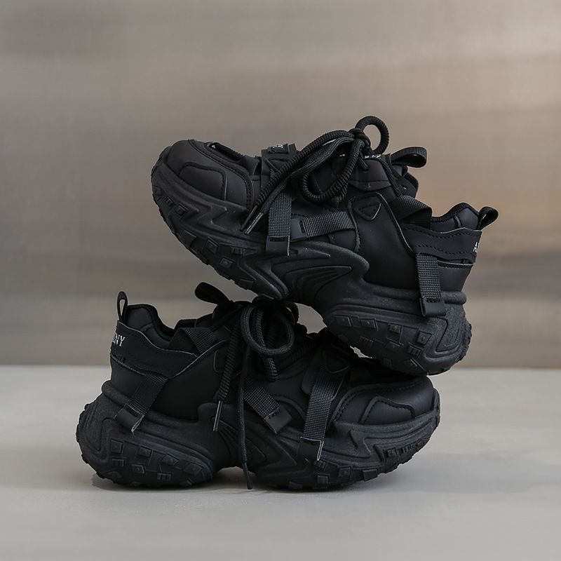 Daddy Shoes Female Student Running Sports Platform Heightening Casual Shoes_vogvips.com