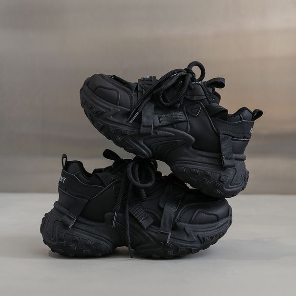 Daddy Shoes Female Student Running Sports Platform Heightening Casual Shoes_vogvips.com
