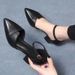 MTX One-Strap Closed-Toe Sandals For Women, Summer Mid-Heel Fashion Versatile Elegant Chunky High Heels_vogvips.com