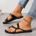 Women's Foreign Trade Slippers In Style, 2023 Summer New Model, Flat Shoes With Buckle, Casual Large Size Beach_vogvips.com
