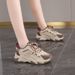 New Women's Fleece-Lined Warm Dad Leather Waterproof Non-Slip Casual Sneakers Thick Sole All-Season Trendy Shoes_vogvips.com