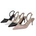 Women's Simple Fashion Sexy Nightclub Stiletto High Heel Shallow Mouth Pointed Rivet Hollow Women's Sandals_vogvips.com