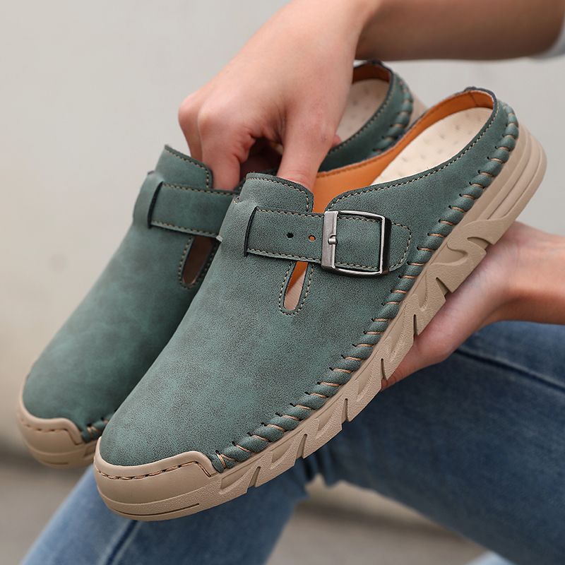 Handmade Casual Comfortable Slip On Loafers Women Leather Moccasins Walking Shoes Summer Direct Sales_vogvips.com