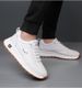 Spring And Autumn New Men's Sports Style Casual Leather Shoes Men's Youth Versatile Platform White Shoes Trendy Shoes Men_vogvips.com