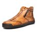 European Warm Series Spring New Martin Fashion Zipper Handmade Men's Large Size Slip-On Short Boots For Men_vogvips.com