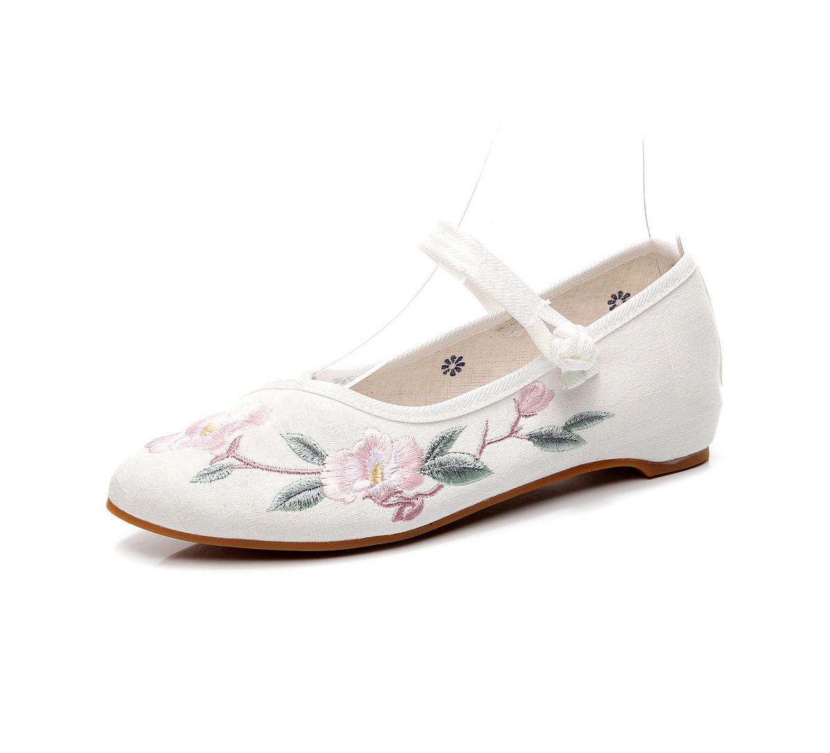 Women’s Shoes Daily Pointed Low Heeled Embroidered Elegant Style Embroidered Cloth Shoes For Women_vogvips.com