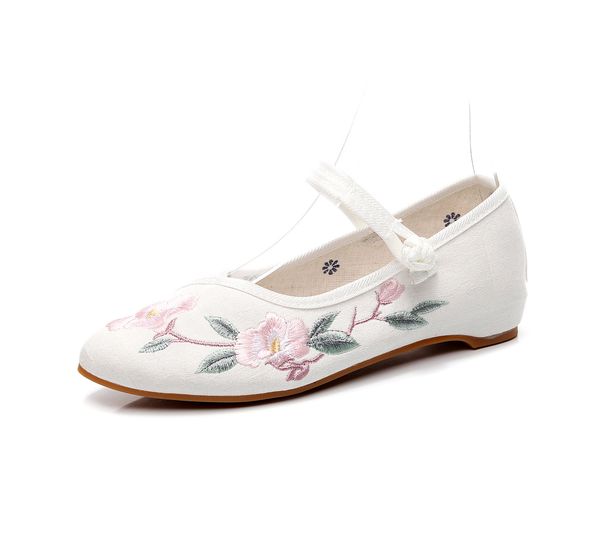 Women’s Shoes Daily Pointed Low Heeled Embroidered Elegant Style Embroidered Cloth Shoes For Women_vogvips.com