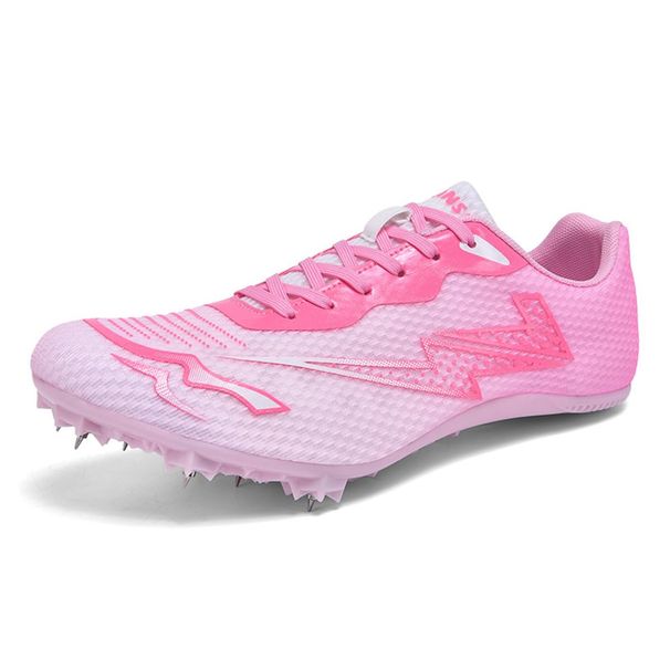 Men Women Track And Field Shoes, Professional 8 Spikes Running Racing Sprinting Sneakers Breathable Lightweight Hurdling Competition Shoes_vogvips.com