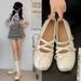 4CM Height-Increasing Ballet Flats For Women, Spring 2026 Summer New French Style Bowknot Cross-Strap Mary Jane Shoes_vogvips.com