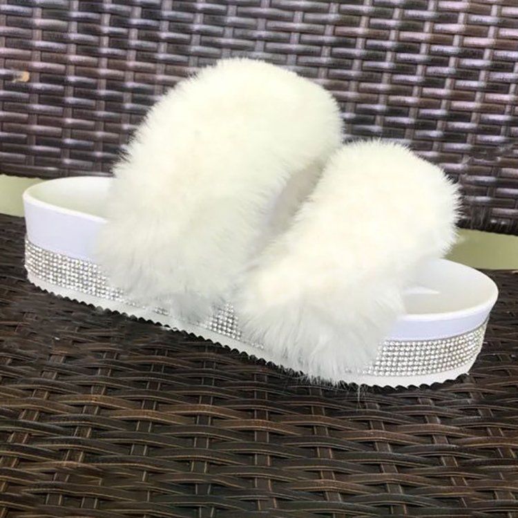 Women’s Shoes Casual 43 Large Size Rhinestone Slippers Shoes_vogvips.com