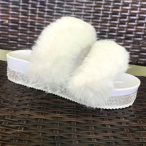 Women’s Shoes Casual 43 Large Size Rhinestone Slippers Shoes_vogvips.com