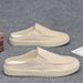 Canvas Shoes Men's Half-drag Outer Wear Casual Bag Head Daily Breathable And Comfortable Four Seasons Can Be Worn Without Heel Men's Slippers_vogvips.com