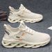 Summer Men's Shoes New Breathable Hollow Mesh Shoes Men's Sports Shoes Trendy Versatile Thick-soled Casual Fly-woven Shoes Men_vogvips.com