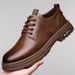 Autumn New Handmade Online Business Casual Men's Workwear Big Head Lace Up Soft Sole Breathable Leather Shoes_vogvips.com