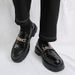 Euro Step Autumn New Thick-Soled Business Loafers For Men Korean Fashion Shiny Height-Increasing Slip-On Leather Shoes_vogvips.com