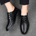Men's Round Head Leather Shoes Formal Leather Shoes Casual Men's Lazy Single Shoes_vogvips.com