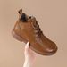 9067 Martin Autumn Winter Women's Flat Soft Surface Top Layer Cowhide Short Comfortable Boots New Style_vogvips.com
