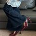 Low Cut, Buckled Burgundy High Heels, Feminine Stiletto Heels, Sophisticated And Comfortable, Back Strap Sandals, 2025 Spring New Style._vogvips.com