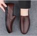 Men's Leather Shoes Style Dress Doudou Shoes Soft-soled Driving Shoes_vogvips.com