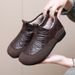 Women's 2025 Winter New Thickened Warm Cotton Shoes Soft Sole Non-Slip Fashion Patchwork Leather Snow Boots_vogvips.com
