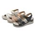 New 2026 Spring Summer Thick-Soled Sandals For Women, Casual Comfortable Large Size Metal Magic Buckle Sandals,_vogvips.com
