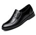 Men's Retro Round Toe Slip-On Dress Shoes Comfortable Office Footwear_vogvips.com