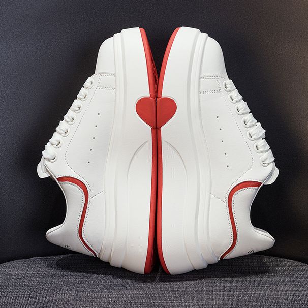 thick-soled White Shoes Women's Personality Design Sense Increases Function Sports And Leisure Versatile Women's Shoes_vogvips.com