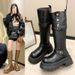 2025 Autumn Winter New Over-the-Knee Long For Women, Stylish Melard Thick-Soled British Style Sweet Cool Knight Boots_vogvips.com