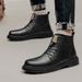 Men's Shoes Martin Boots Men's Leather High-top Cotton Shoes Tooling Short Boots Fleece Thickened Boots Men's_vogvips.com