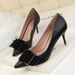 866-1 Korean Style Fashion Simple Professional OL Slimming Women's Thin High Heel Shallow Mouth Pointed Toe Belt Buckle_vogvips.com