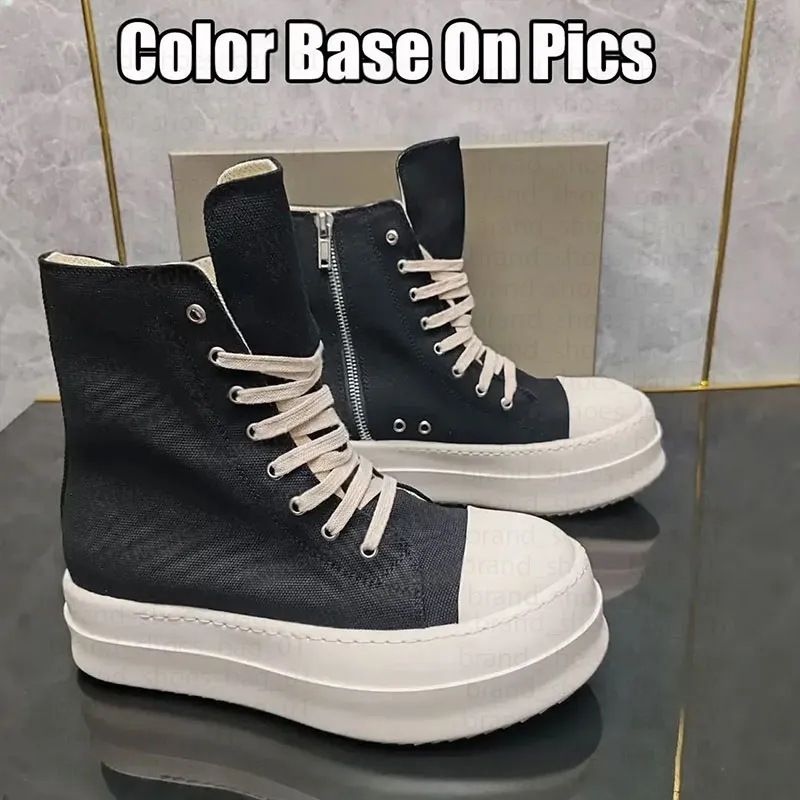 Women's High Top Casual Sneakers Thick Sole Side Zipper Lace-Up Height Increasing Trendy Versatile Shoes_vogvips.com