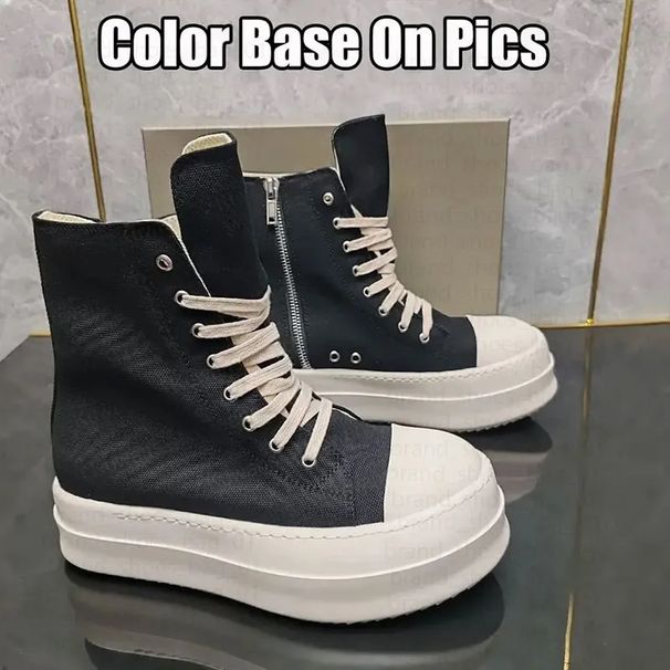 Women's High Top Casual Sneakers Thick Sole Side Zipper Lace-Up Height Increasing Trendy Versatile Shoes_vogvips.com