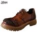 European Warm Series Cowhid Work Shos For Mn, Casual Round Lac-Up Thick Sol Trndy Short Punk Big To Lathr Shos, Martin Boots,_vogvips.com
