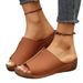New Style Sloping Heel Summer 2025, Trendy And Comfortable Roman Sandals For Women In Large Sizes_vogvips.com