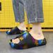 Summer New Outdoor For Outwear, Sports And Anti Slip, Youth Trend One Word Slide, Camo Beach Men's Slippers_vogvips.com