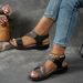 New 2025 European And American Women's Cross-border Trade, Large Size, Stitched Wedge Heel, Casual Velcro Sandals For_vogvips.com