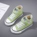 Children's Canvas Girls' Boys' White 2026 Spring And Autumn New High-Top Sneakers Baby Cloth Shoes Trendy_vogvips.com