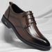 Men's Genuine Leather Low-Top Oxford Dress Shoes_vogvips.com