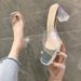 Trey Transparent Saals A Slippers For Women, Fashionable 2025 New Summer Style, Chunky High Heels, Crystal Ins_vogvips.com