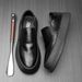 Euro Step Men's Genuine Leather Loafers 2025 New Slip-On Black Casual Lightweight Lazy Shoes_vogvips.com