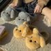 Cute Puppy Women Winter Furry Indoor Couple Home Non-Slip Warm Thick Sole Cotton Slippers For Men_vogvips.com