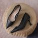 wangjia Wangjia For Women Sole Black High Heels Stiletto Professional Attire Pointed Toe Low Heel Soft Leather_vogvips.com