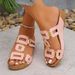 Large Size Roman Style Women's Sandals Open Toe Beach Slippers Summer Wedges Comfortable Outdoor Slip-On Shoes For Women_vogvips.com