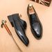British Style Brogue Leather 2022 Autumn Fashion Casual Lace-up Single Men's Suit Shoes_vogvips.com