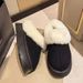 Platform Thick-Soled Snow Boots Height Increasing Warm Fleece-Lined Shoes Winter Indoor Women's Cotton Slippers_vogvips.com
