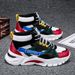 Men's shoes spring new high top shoes men's trendy sports shoes men's versatile breathable dad shoes student shoes men's_vogvips.com